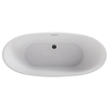 Elegant Decor 62 Inch Soaking Bathtub In Glossy White BT10362GW